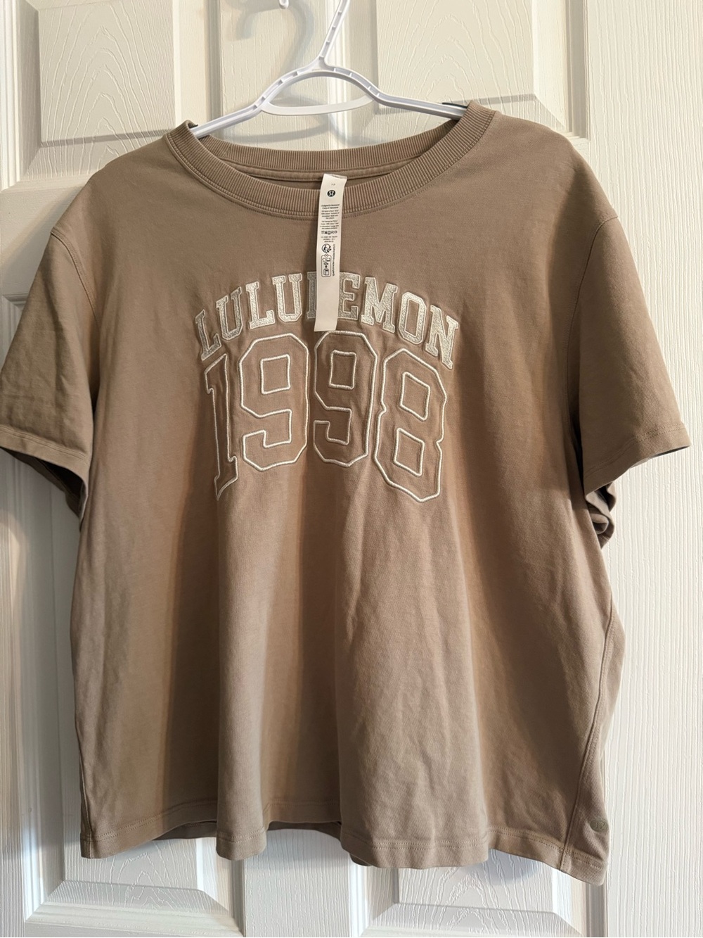 Lululemon 1998 Logo Tee - Taupe Size 12